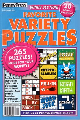 Penny Press Favorite Variety Puzzles November 2024