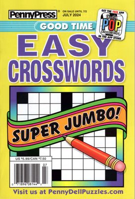 PennyPress Good Time EASY Crosswords July 2024