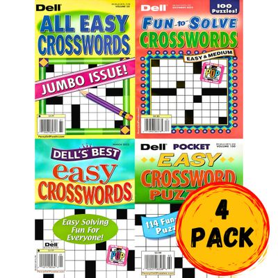 Lot Of 4 Dell Easy And Fun Crosswords