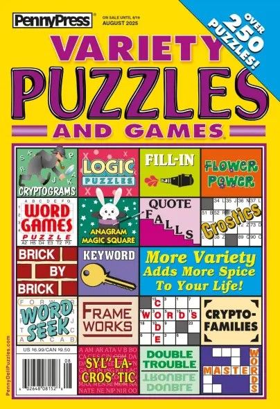 Puzzle Book Store | Penny Press Variety Puzzles August 2025