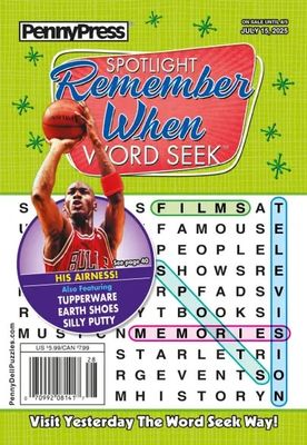 Spotlight Remember When Word Seek July 2025 -puzzle book stores