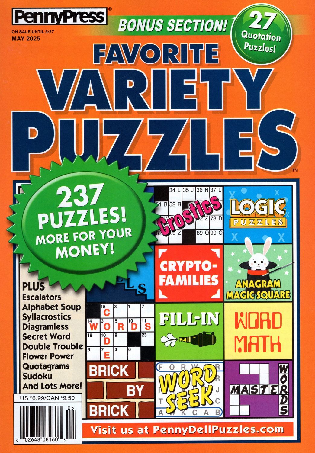 Penny Press Favorite Variety Puzzles May 2025