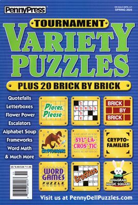 PennyPress Tournament Variety Puzzles Spring 2025