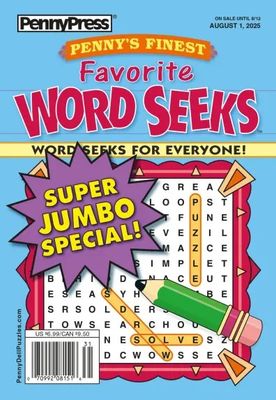 Penny’s Finest Favorite Word Seeks Puzzle Book August 2025