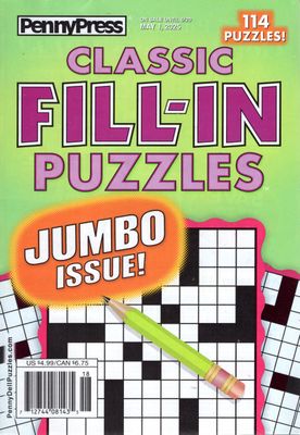 PennyPress Classic Fill-In Puzzles May 2025