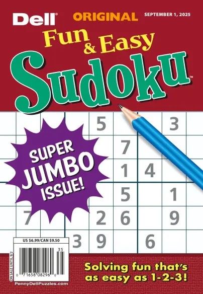 Dell Original Fun and Easy Sudoku September 2025