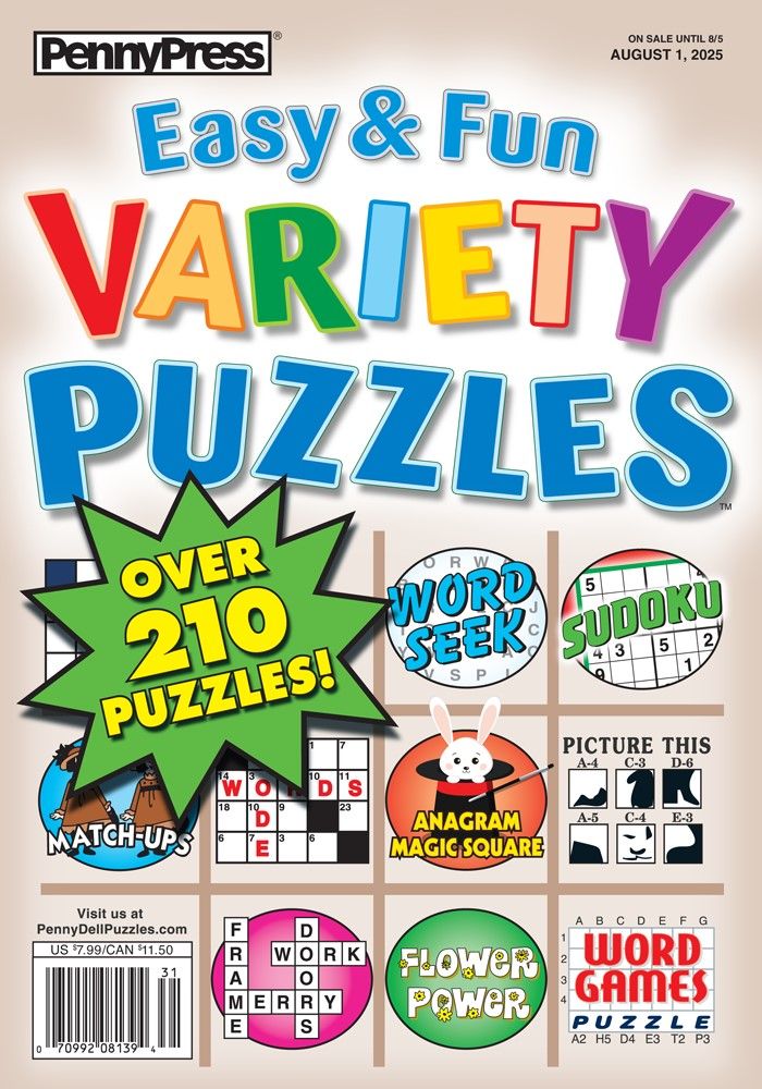Variety Puzzles | Easy &amp; Fun Variety Puzzles August 2025