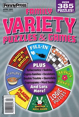 Family Variety Puzzles &amp; Games April 2025