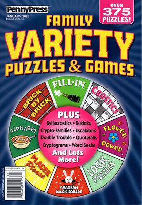 Family Variety Puzzles &amp; Games January 2025