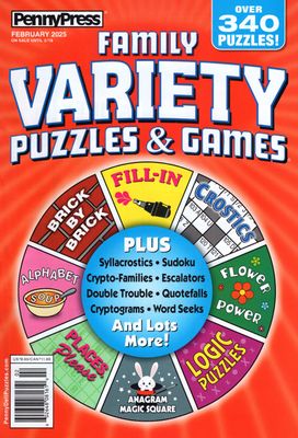 Family Variety Puzzles &amp; Games February 2025