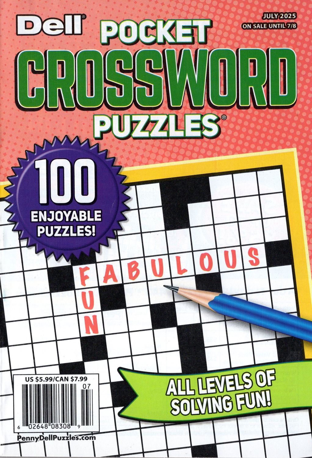 Crossword Puzzles | Dell Pocket Crossword Puzzles July 2025
