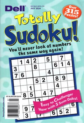 Sudoku Puzzle Books | Dell Totally Sudoku! July 2024