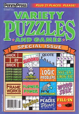 Variety Puzzles and Games Special Issue Summer 2023
