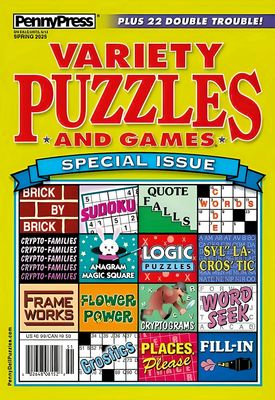 Variety Puzzles and Games Spring 2025 (Special Issue) - puzzle book store
