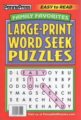 Puzzle Book Store - Large Print Family Favorites Word Seek puzzle books