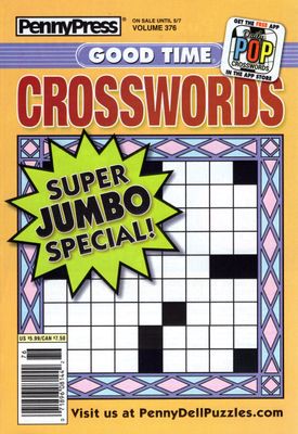 PennyPress Good Time Crosswords Puzzle Book #376, May 2024