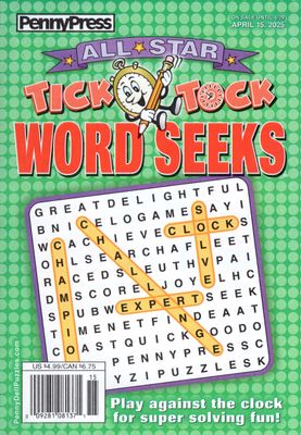 All-Star Tick Tock Word Seeks April 2025