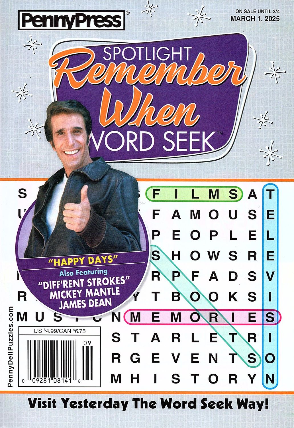Spotlight Remember When Word Seek March 2025