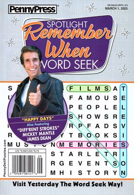 Spotlight Remember When Word Seek March 2025