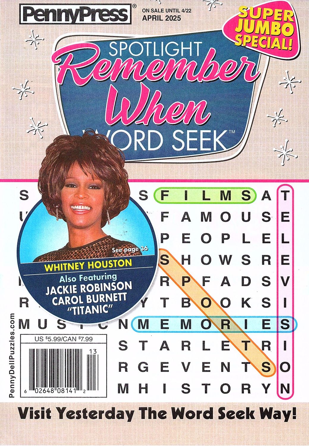 Spotlight Remember When Word Seek March 2025