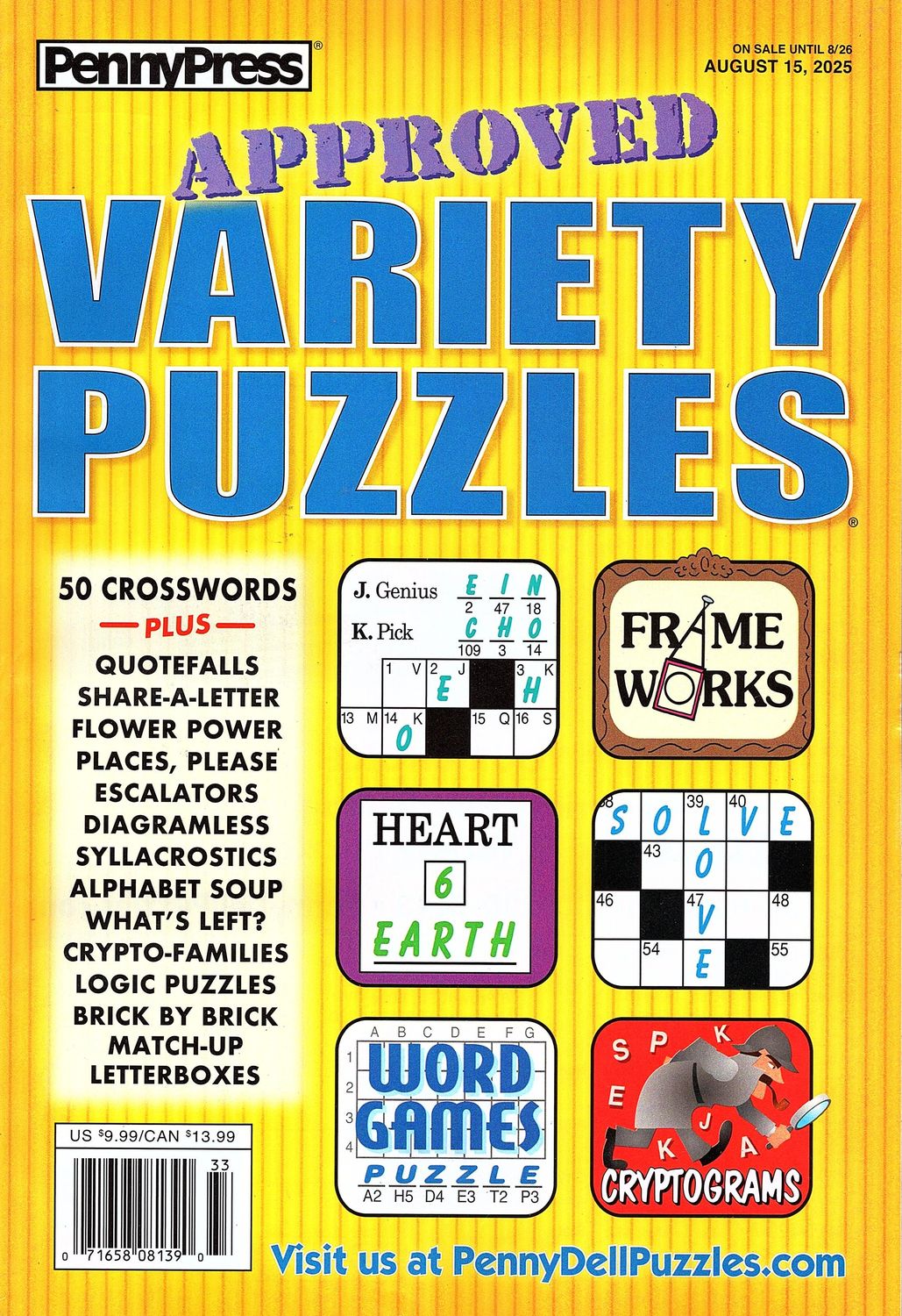 Approved Variety Puzzles August 2025