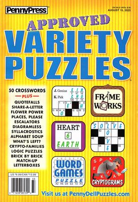 Approved Variety Puzzles August 2025