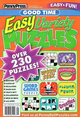 Good Time Easy Variety Puzzles September 2025