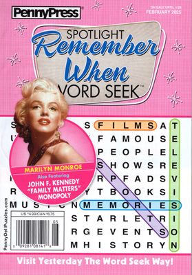 Spotlight Remember When Word Seek February 2025
