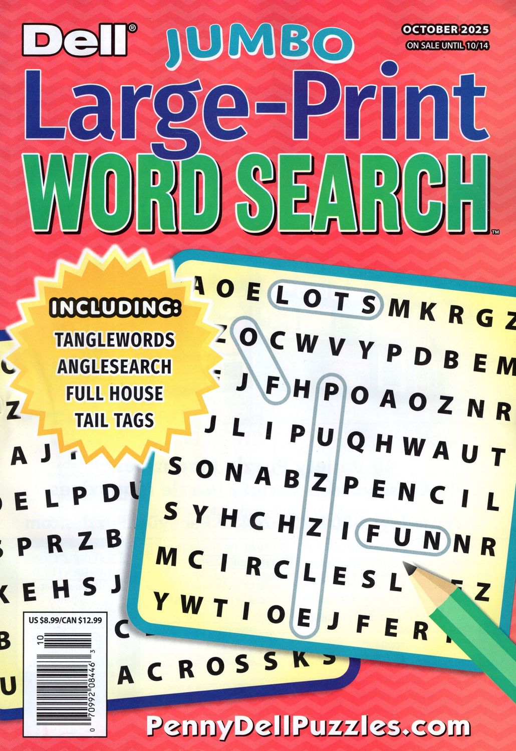Dell Jumbo Large-Print Word Search October 2025