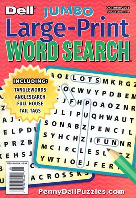 Dell Jumbo Large-Print Word Search October 2025