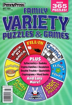 Family Variety Puzzles &amp; Games May 2025
