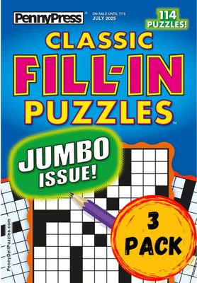 Lot 3 Penny Press Dell Classic Fill In Puzzle Books Over 114 Puzzles Each (UNSORTED)
