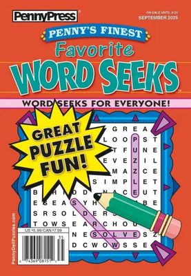 Penny’s Finest Favorite Word Seeks Puzzle Book September 2025