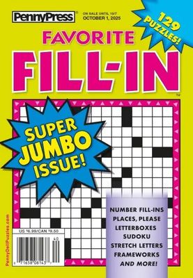 Favorite Fill-In Puzzles October 2025