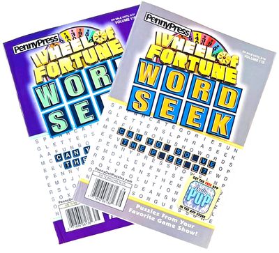 Lot of 2 Penny Press WHEEL of FORTUNE Word Seek Search Find Puzzle Books