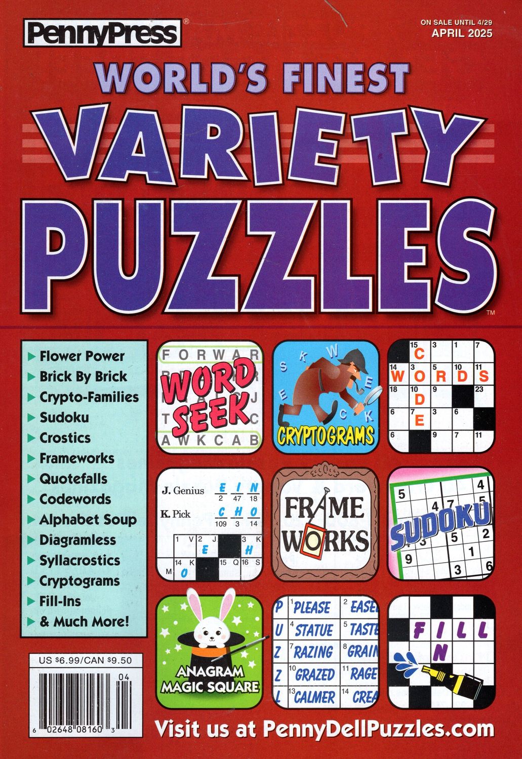 World’s Finest Variety Puzzles April 2025