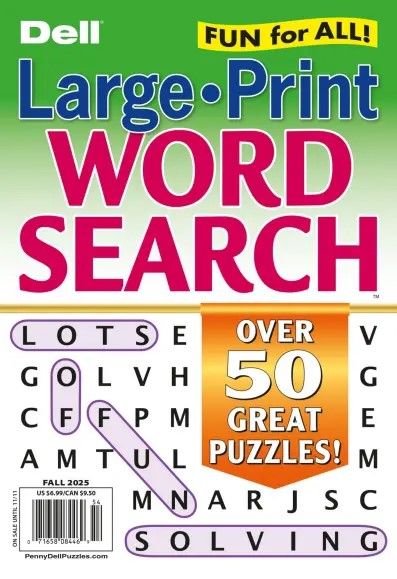 Dell Large Print Word Search Puzzles Fall 2025