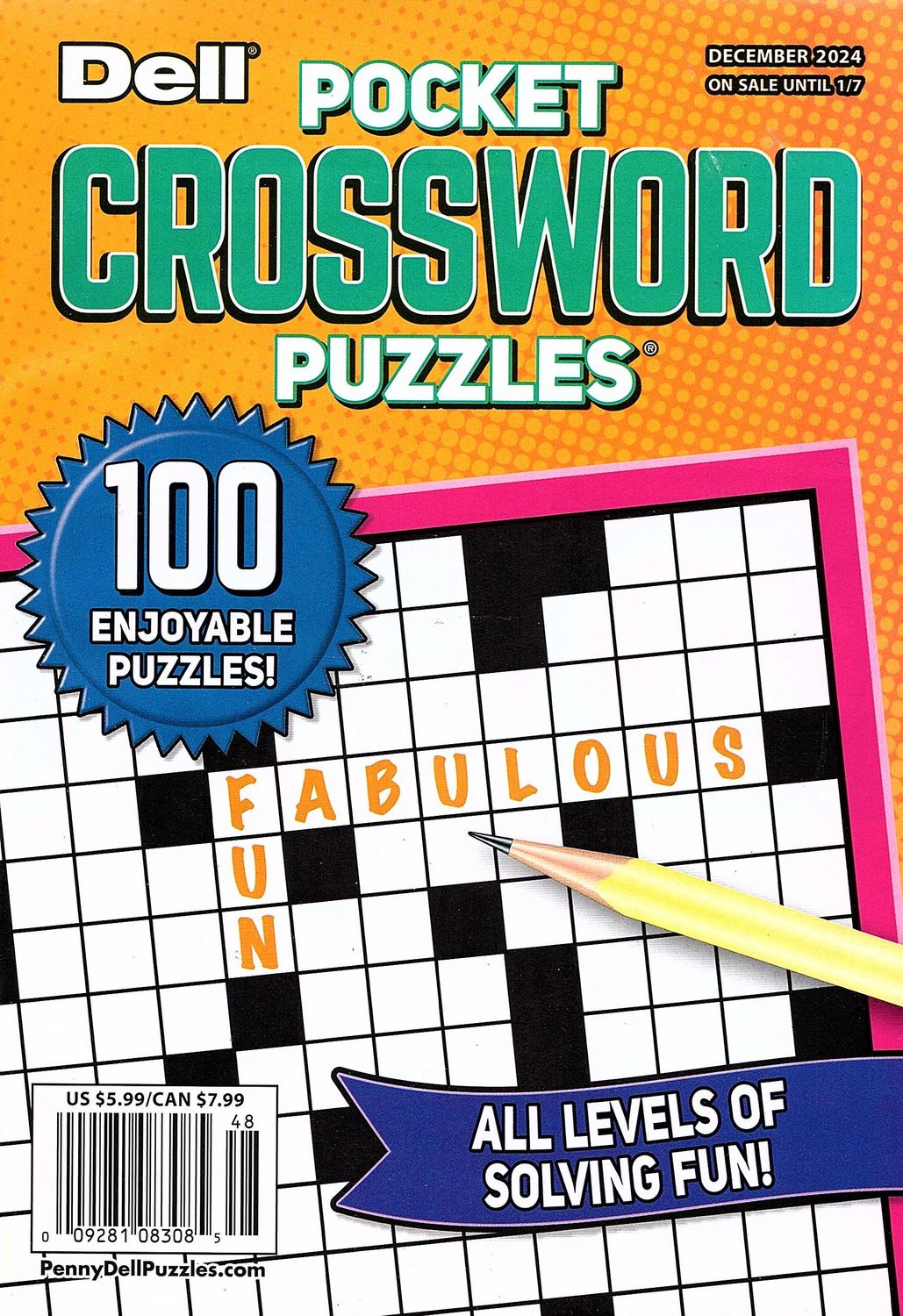 Dell Pocket Crossword Puzzles December 2024