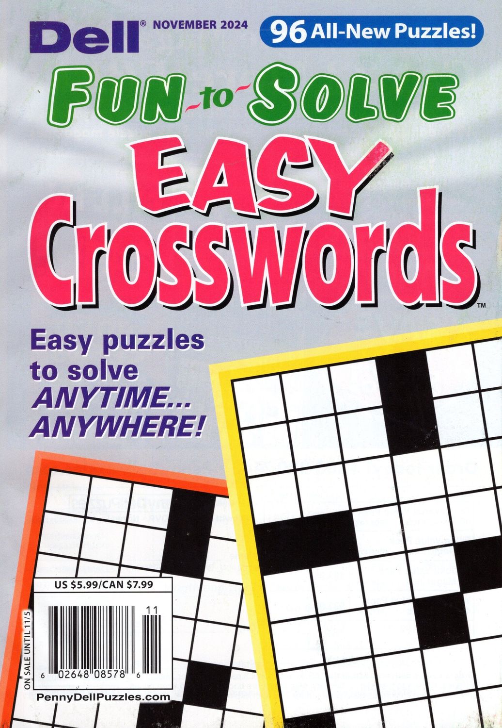 Dell Fun-to-Solve EASY Crosswords November 2024