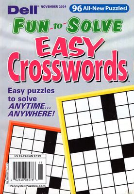 Dell Fun-to-Solve EASY Crosswords November 2024