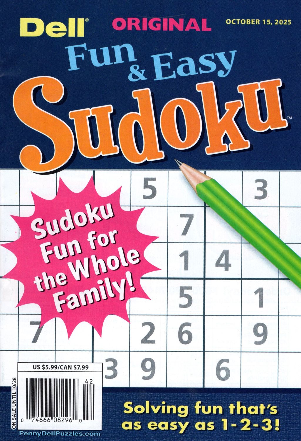 Dell Original Fun and Easy Sudoku October 2025