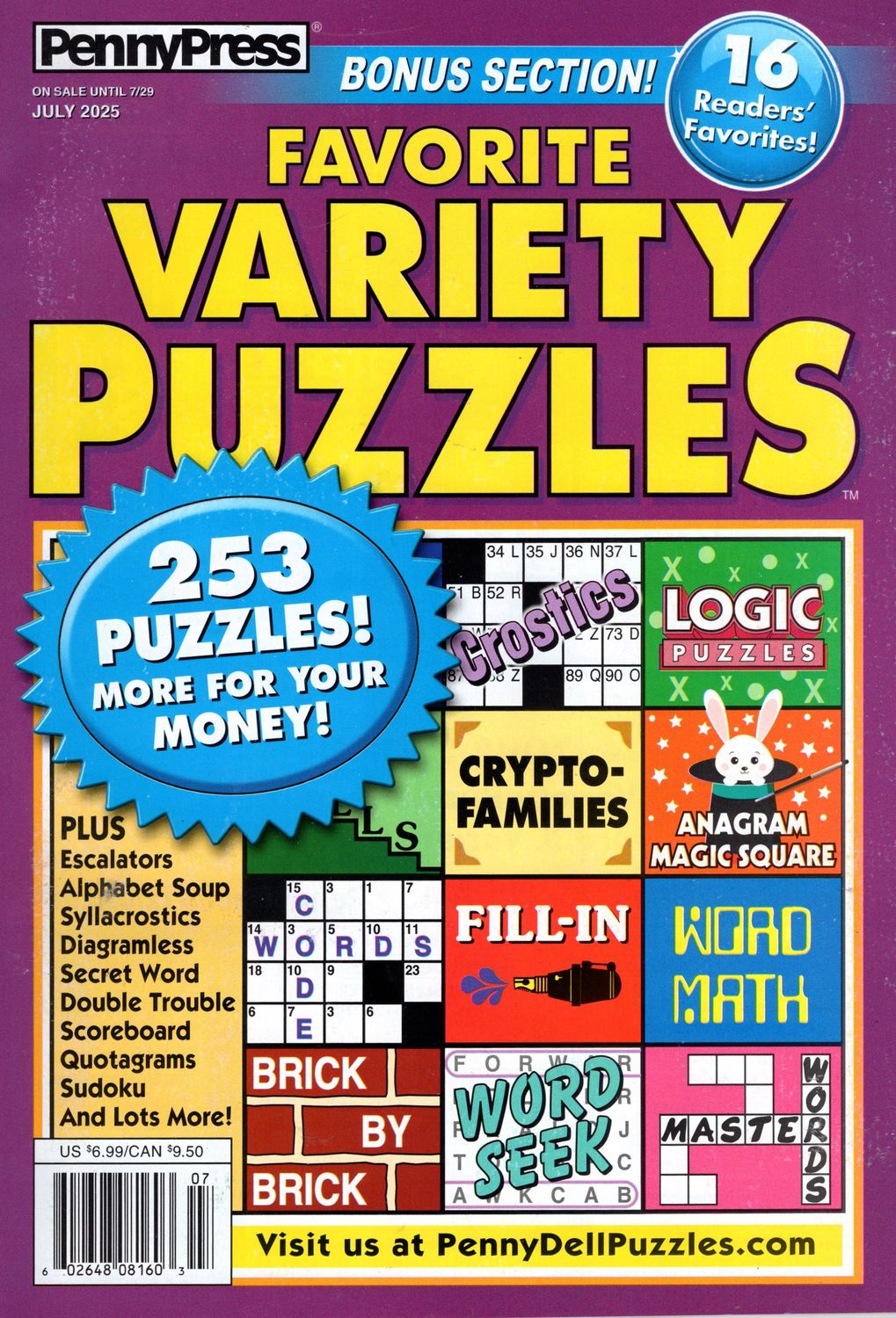 Penny Press Favorite Variety Puzzles July 2025