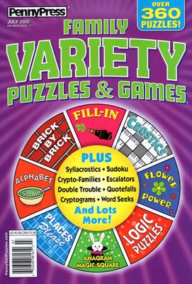 Family Variety Puzzles &amp; Games July 2025