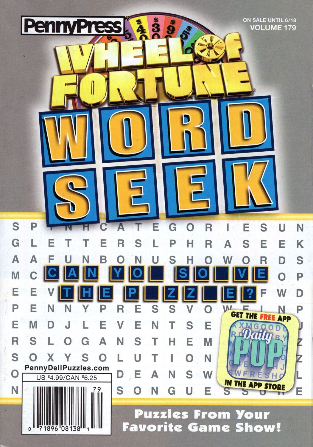 Wheel of Fortune Word Seek (179) June 2024