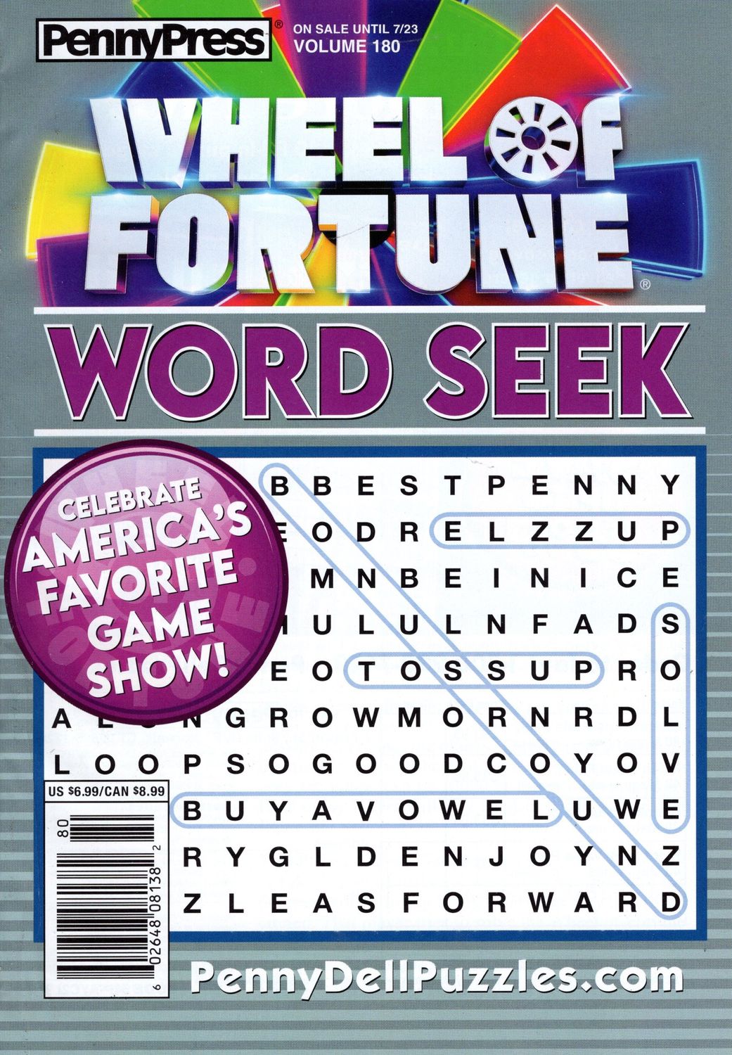 Wheel of Fortune Word Seek (180) July 2024