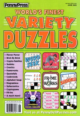 World’s Finest Variety Puzzles June 2025