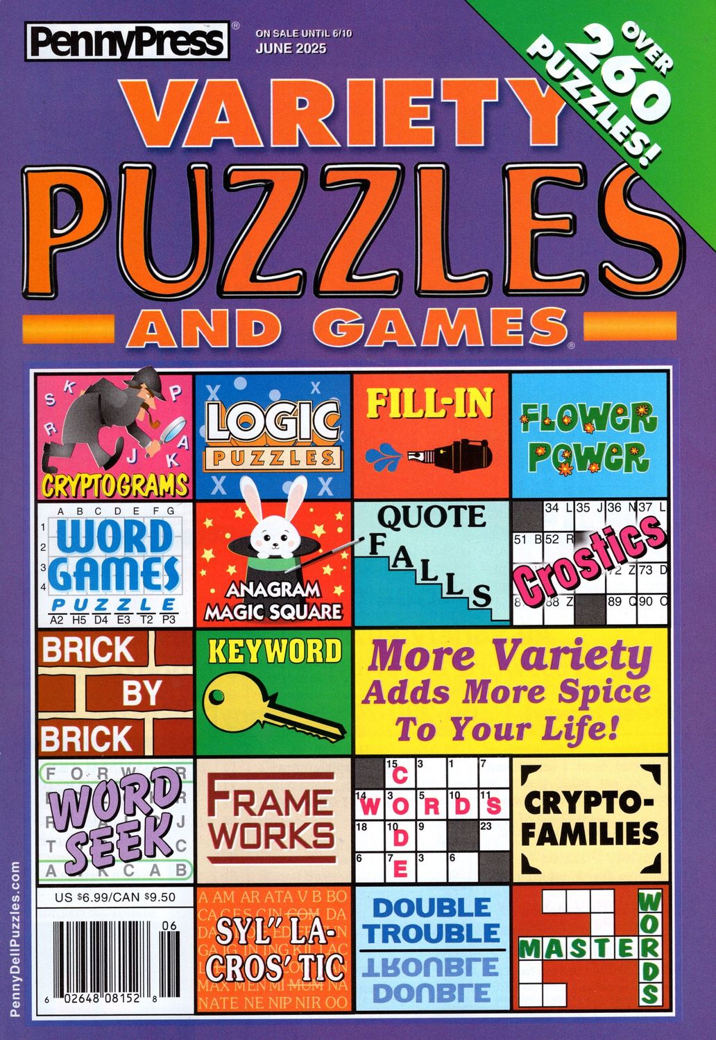 Penny Press Variety Puzzles  and Games June 2025