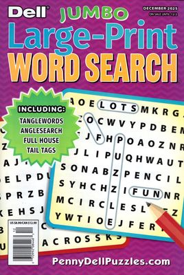 Dell Jumbo Large-Print Word Search December 2025