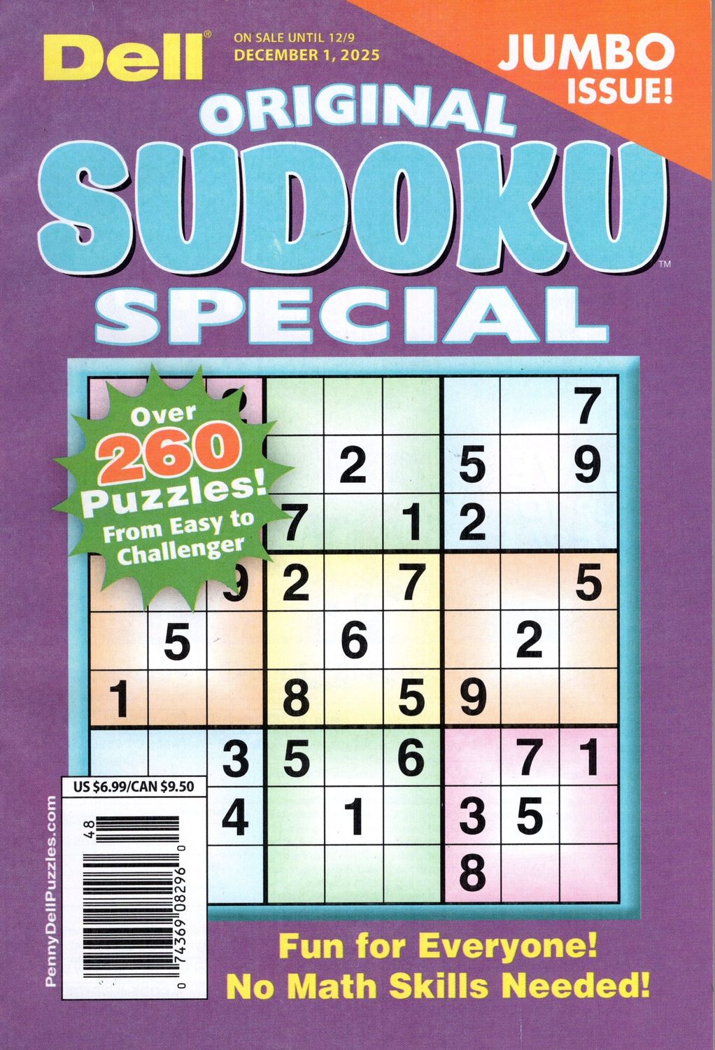sudoku puzzle books | Dell Original Sudoku Special December 2025