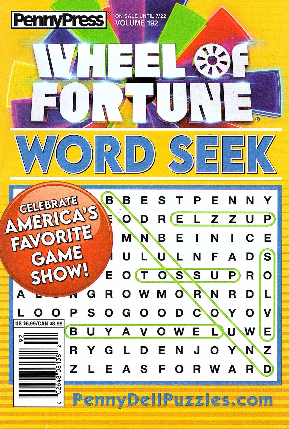 Wheel of Fortune Word Seek (192) July 2025